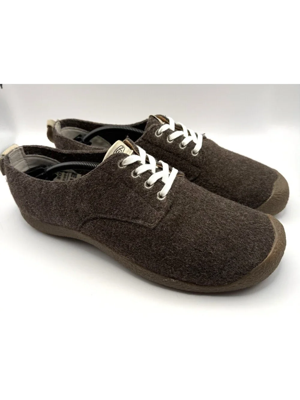 Keen Mossy Derby Shoes Men Sz 12/46 Brown Felt Wool Comfort Casual Walking